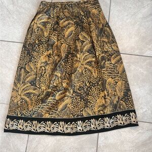 Soft Surroundings Black and Gold A-Line Skirt